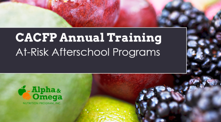 Annual Cacfp Training For At Risk Centers 2024 Alpha Omega 213